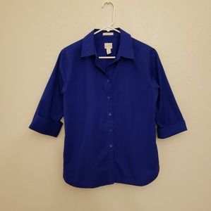 Chico's Navy Blue Collared Shirt PRICE DROP
